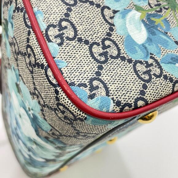 Gucci GG Blooms Floral Flower Shoulder Bag Blue Red Brown - Picture 15 of 15